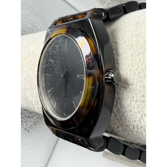 Nixon The Time‎ Teller Acetate Ladies Tortoise New Battery 39MM 6\